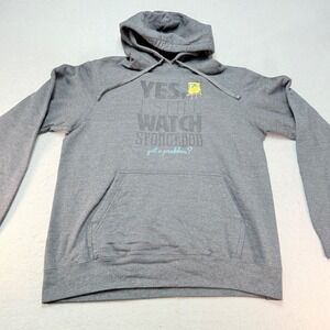Spongebob Squarepants Hoodie Port & Company Nickelodeon Gray‎ Medium